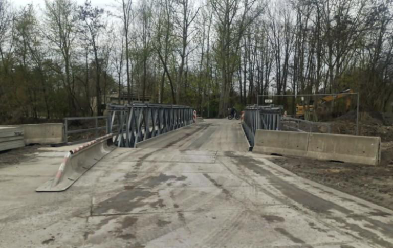 Most tymczasowy w Sośnicy gotowy