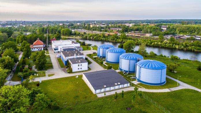 SUW Gliwice labedy widok zbiorniki wody zapasowej