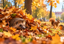 Jesienne liście są schronieniem dla jeży jez